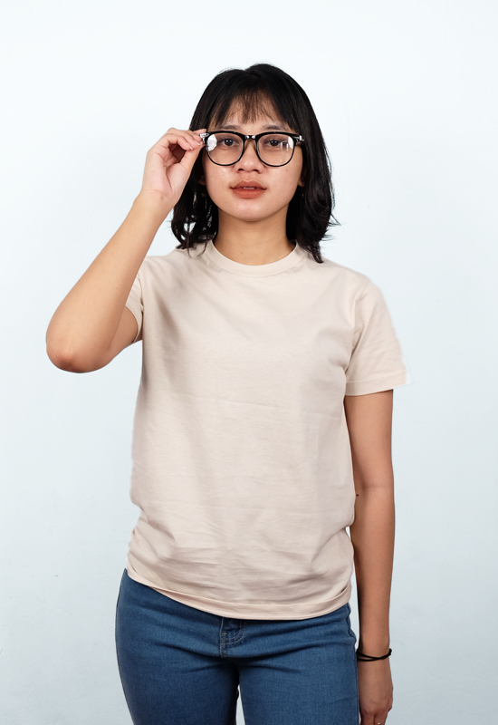 Kaos Polos Wanita Merk FGTEX - Warna Khaky
