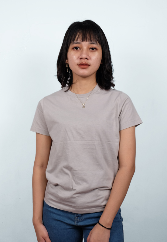 Kaos Polos Wanita Merk FGTEX - Pastel Grey
