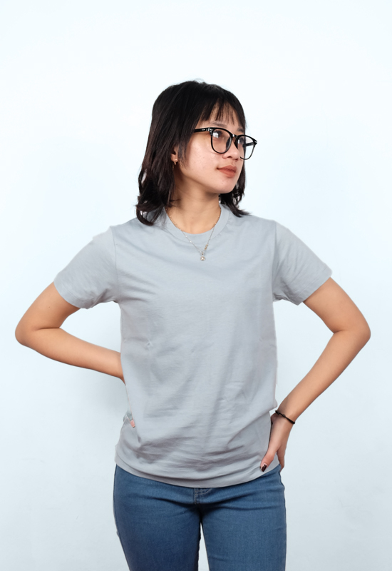 Kaos Polos Wanita Merk FGTEX - Pastel Blue