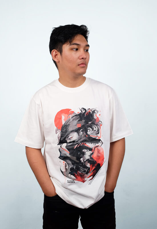 Kaos Print Anime 1 - White